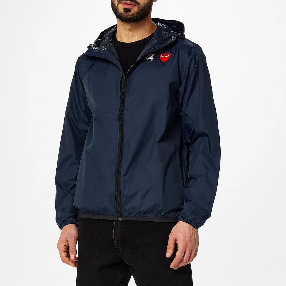 Comme des Garcons PLAY Unisex Adults Full Zip Packable Water Resistant Hooded Long Sleeve Rain Anorak detail 3