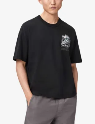 ALLSAINTS Hula Branded Cotton-Jersey T-Shirt detail 3