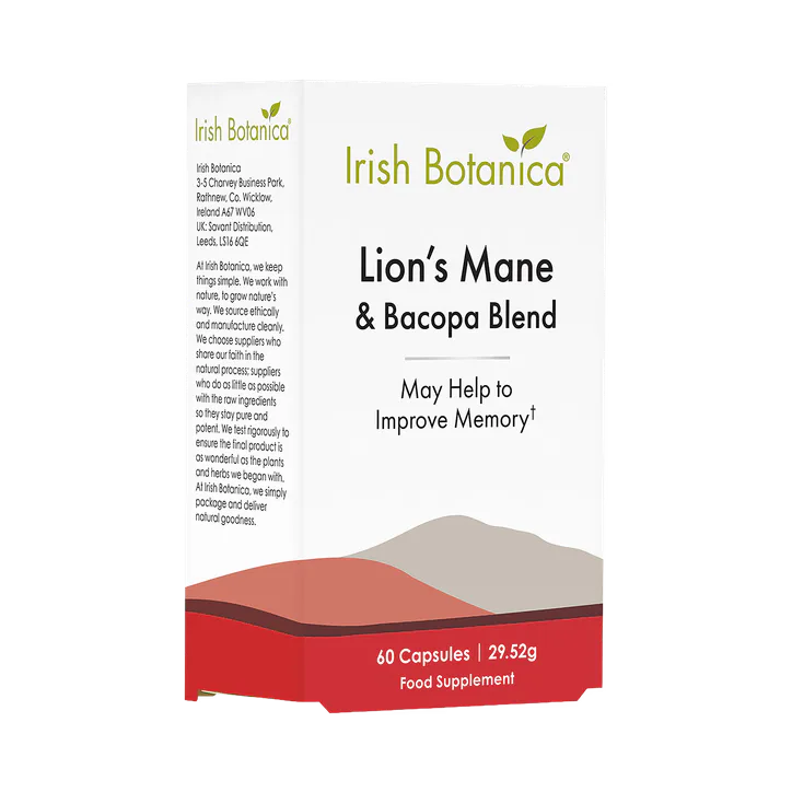 Irish Botanica Lion’s Mane & Bacopa Blend 60’s, additional product view 3