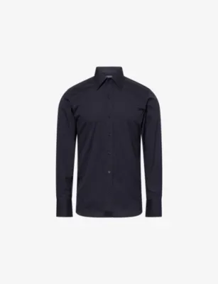 TOM FORD Slim-Fit Classic-Collar Cotton Shirt - 15.75