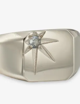 SERGE DENIMES Guardian Polished Sterling-Silver and Cubic Zirconia Ring - N detail 3
