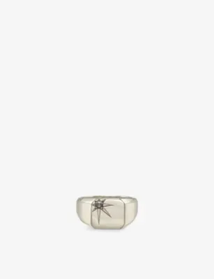 SERGE DENIMES Guardian Polished Sterling-Silver and Cubic Zirconia Ring - N