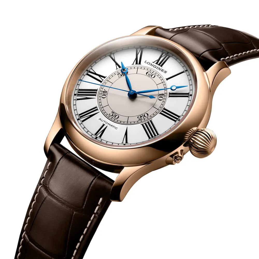 Longines Weems Second-Setting 47.5mm Mens Watch in White, additional product view 3