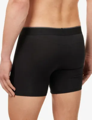 CALVIN KLEIN Graphic Monogram Pack of Three Stretch-Cotton Boxer Briefs detail 3