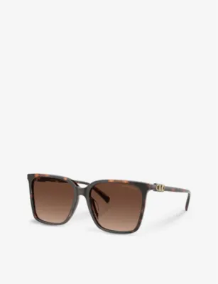 MICHAEL KORS MK2197U Canberra square-frame tortoiseshell acetate sunglasses in BROWN, additional product view 2
