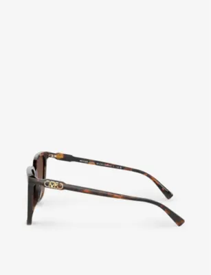 MICHAEL KORS MK2197U Canberra square-frame tortoiseshell acetate sunglasses in BROWN, additional product view 3