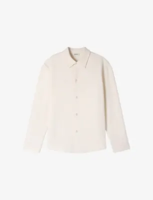 SANDRO Joker long-sleeve regular-fit stretch-woven shirt - Noir / Gris