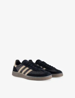 ADIDAS Handball Spezial Suede and Leather Low-Top Trainers - EUR 44.5 / 10.5 UK MEN in CORE BLACK KHAKI GUM, additional product view 3