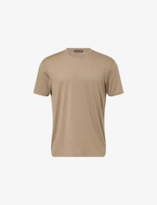 TOM FORD Crewneck Short-Sleeves Woven T-Shirt