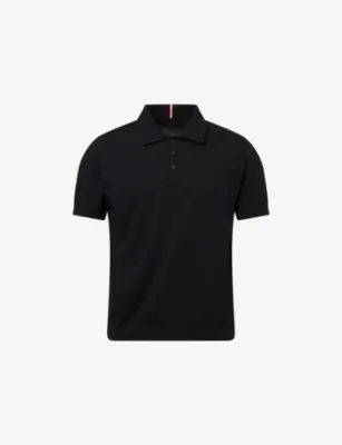 MONCLER Logo-Patch Short-Sleeve Cotton Polo Shirt