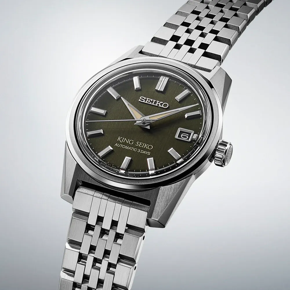 Seiko Prospex King Seiko KSK 'Olive Suede' 38.3mm Mens Watch Green in Green, additional product view 3