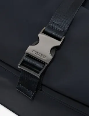 REISS Roll-Top Branded Woven Backpack detail 3
