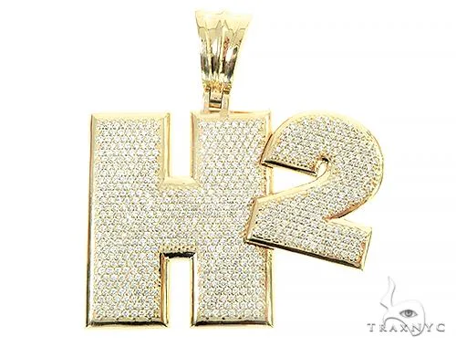RINA - For Him CUSTOM Custom Made H2 Diamond Pendant 65858 in Rose Gold – Pendant