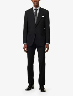 TOM FORD Slim-Fit Graphic-Pattern Cotton Shirt - 15.75 detail 2