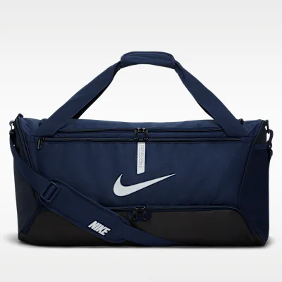 Nike Academy Team Football Duffel Bag (Medium, 60L) - Midnight Navy/Black/White