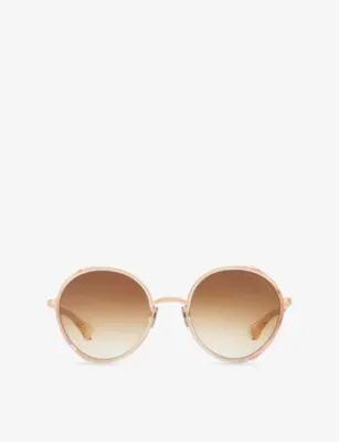 DITA D4000466 Round-Frame Metal Sunglasses
