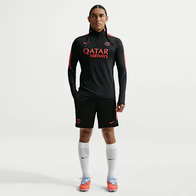 Nike Paris Saint-Germain Strike Men's Nike Dri-FIT Football Knit Shorts - Black/Global Red/Global Red