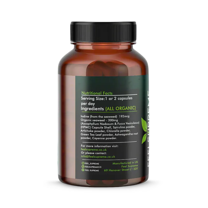 Feel Supreme Seaweed Blend with Chlorella, Spirulina & Ashwagandha 60 Caps detail 2