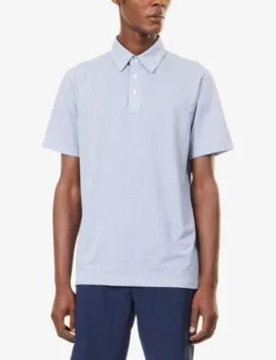 G/FORE Mosaic All Play Stretch-Cotton Polo Shirt detail 3