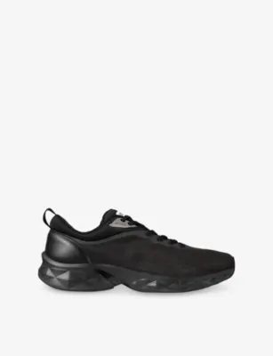 JIMMY CHOO Diamond Run M Knit Jacquard Woven Trainers - EUR 41 / 7 UK MEN in V BLACK MIX – Mens | Trainers | Lace up trainers