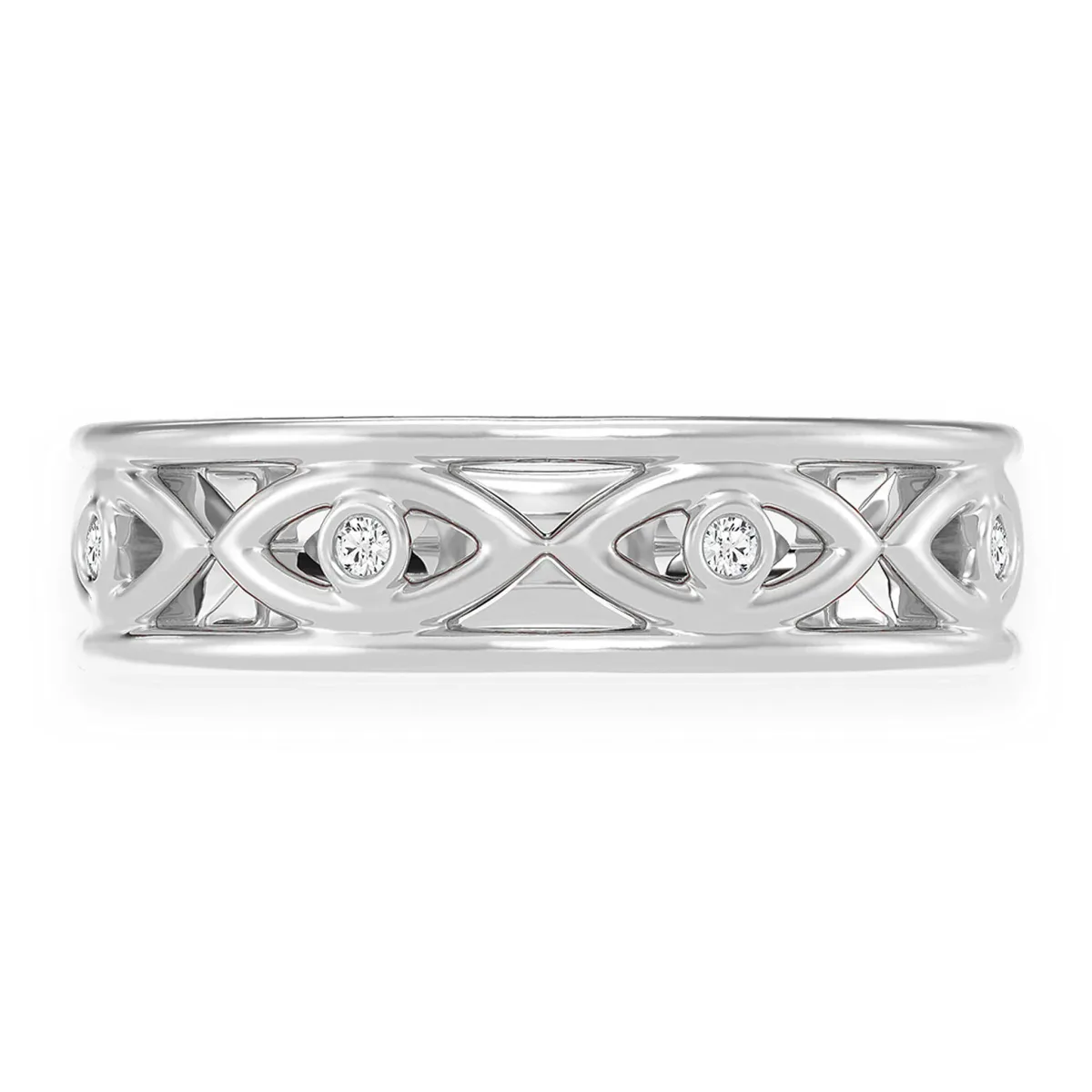 For Him Gold Evil Eye Ring in Rose Gold / Natural Diamond – Ring