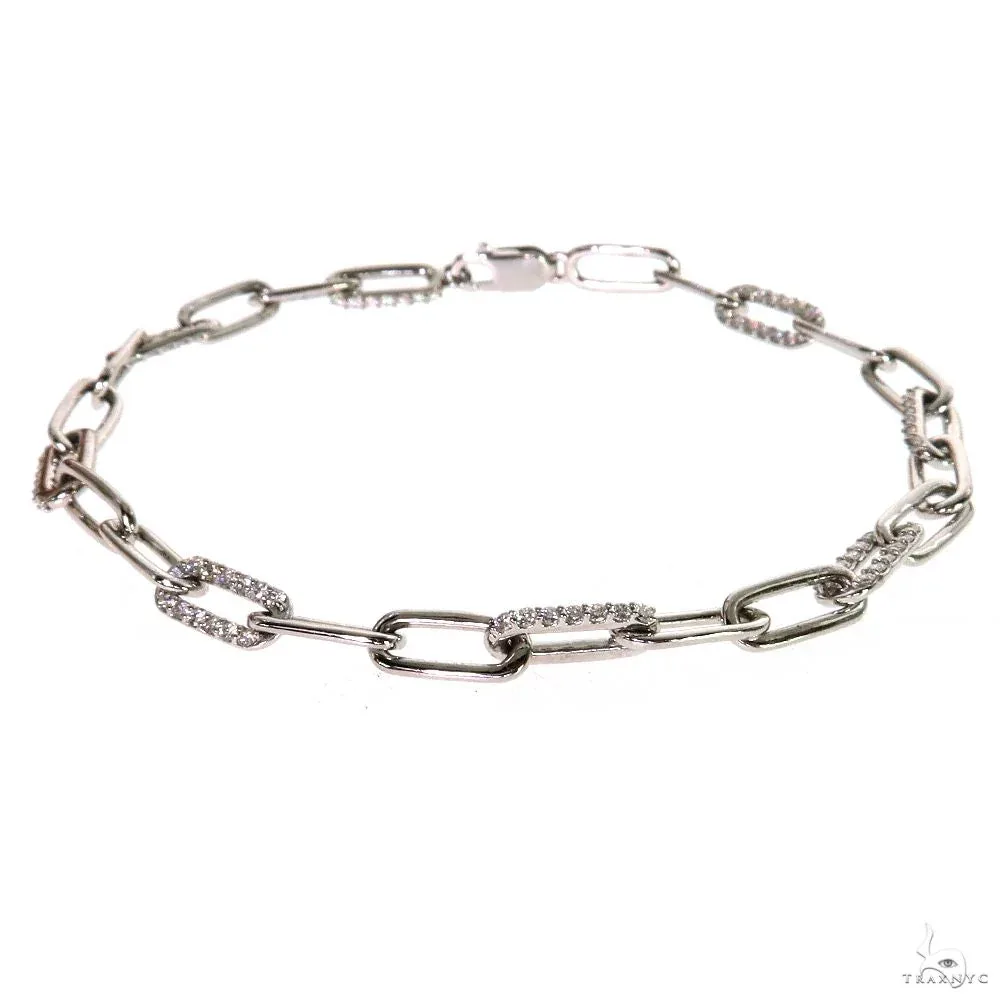 ANNA - EVOLVD DIAMOND Paperclip Diamond Bracelet 69792 in White Gold – Bracelet