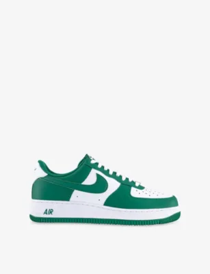 For Him Air Force 1 '07 Leather Trainers - EUR 43.5 / 9.5 UK MEN in WHITE MALACHITE WHIT – Mens | Trainers | Lace up trainers