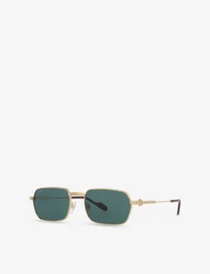 CARTIER CT0463S Rectangular-Frame Metal Sunglasses detail 2