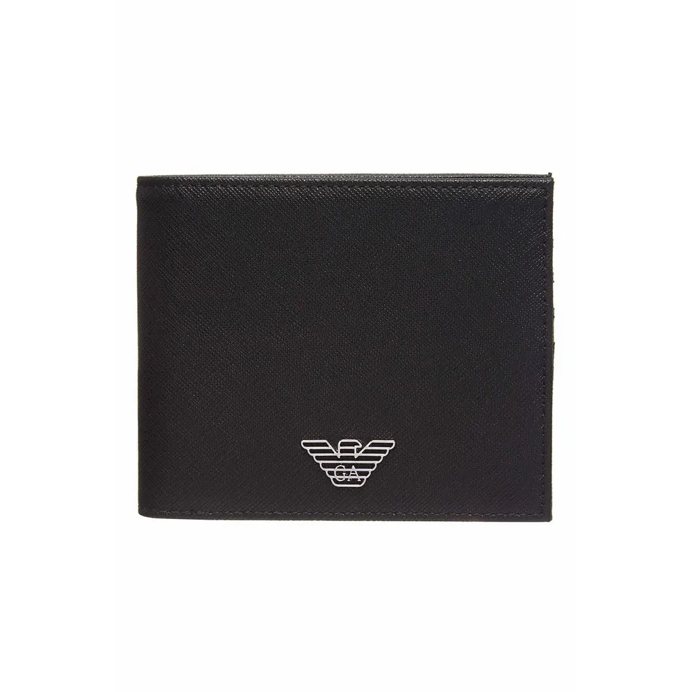 Emporio Armani Men's Badge Billfold Wallet detail 2