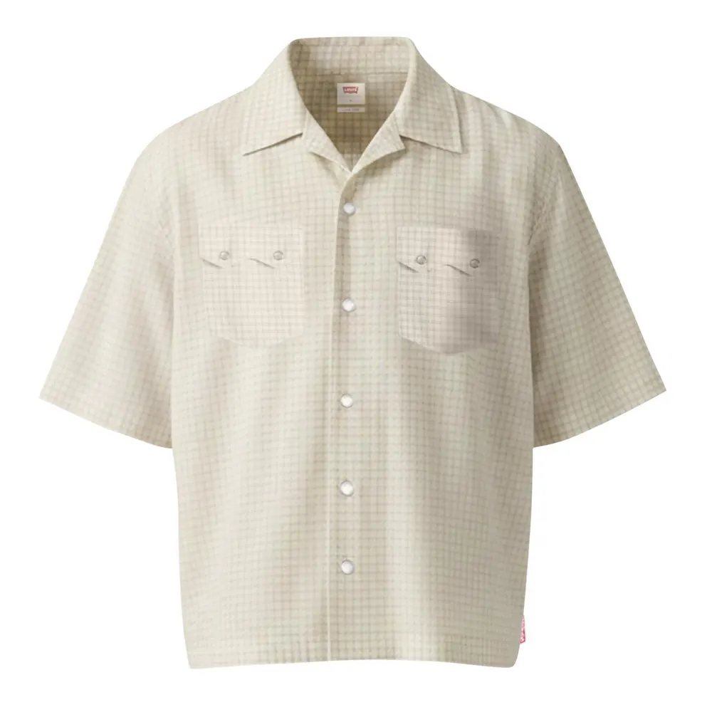 Levis Ss Boxy Western Criss Cross