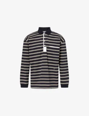 BOTTEGA VENETA Striped Cotton Piquet Polo T-Shirt