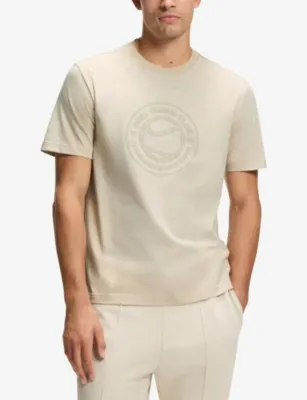 BOSS Branded Short-Sleeved Cotton-Jersey T-Shirt detail 3