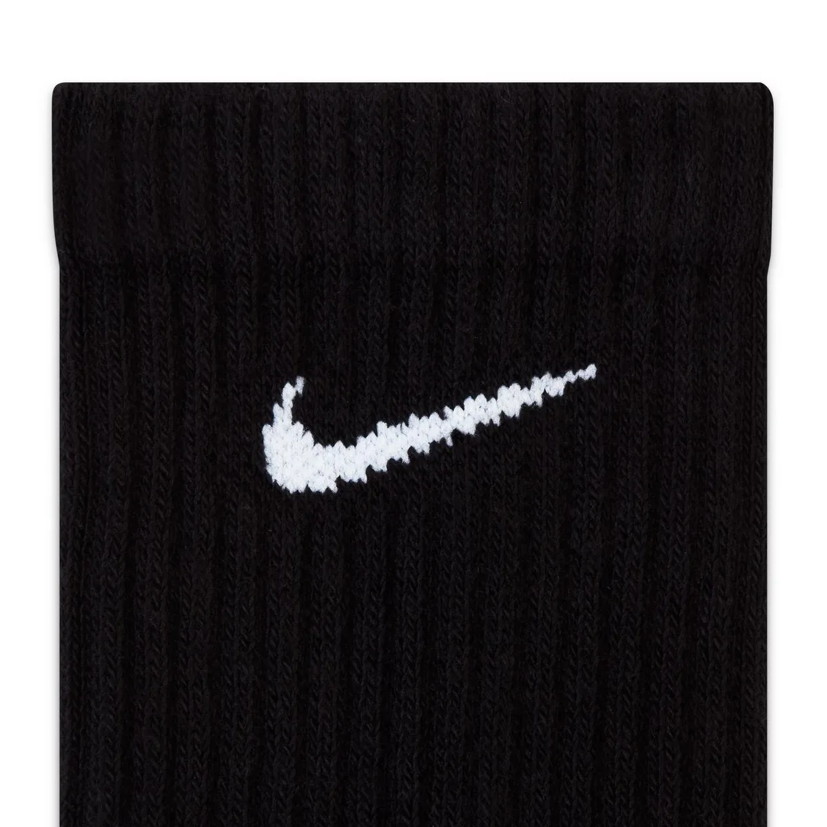 For Him Nike Everyday 3 Pack Cotton Cushioned Crew Socks in Black/White, additional product view 3