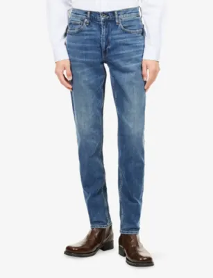 RAG & BONE Fit 2 Authentic Tapered-Leg Stretch-Denim Jeans - 31/32 detail 3