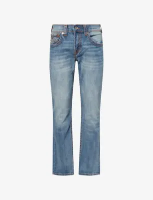 TRUE RELIGION Ricky Embroidered Straight-Leg Denim Jeans