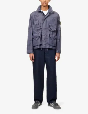 STONE ISLAND Camo Compass-Badge Ripstop Field Cotton-Blend Jacket detail 2