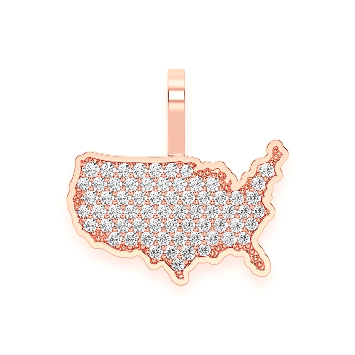 For Him USA Diamond Pendant in Rose Gold / Natural Diamond – Pendant