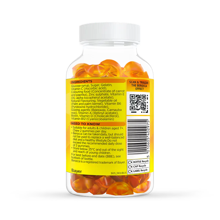 Berocca Immuno Gummies Orange 60 Gummies, additional product view 2