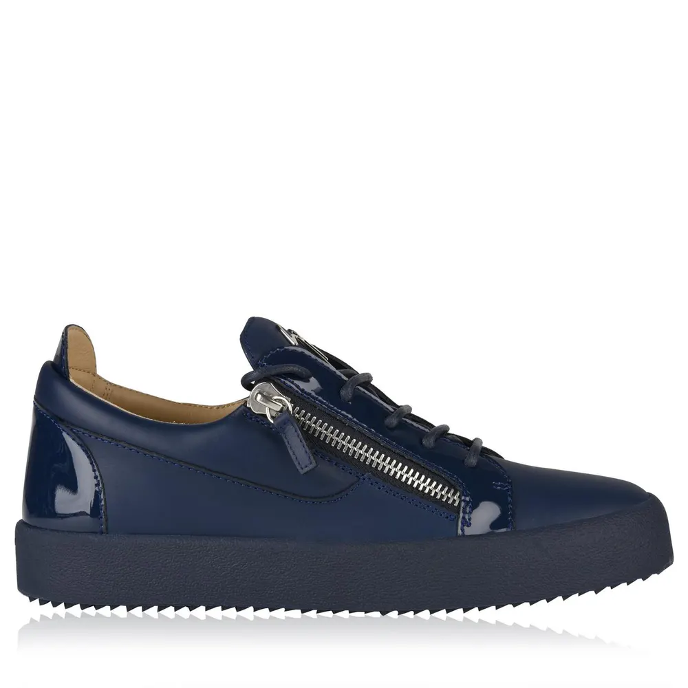 Giuseppe Zanotti May Patent Trainers in Navy 72610 – Footwear