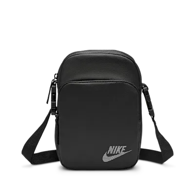 Nike Heritage Cross-Body Bag (4L) - Black/Black/Reflective Silver