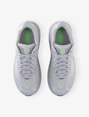 DECKERS HOKA Clifton 10 Mesh Trainers - 11 in ASH GREY NEON GREEN, additional product view 2