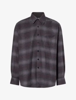 OUR LEGACY Above Check Cotton-Flannel Shirt