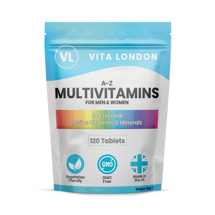 Vita London AZ Multivitamins & Minerals with Iron for Men & Women 120 Tablets