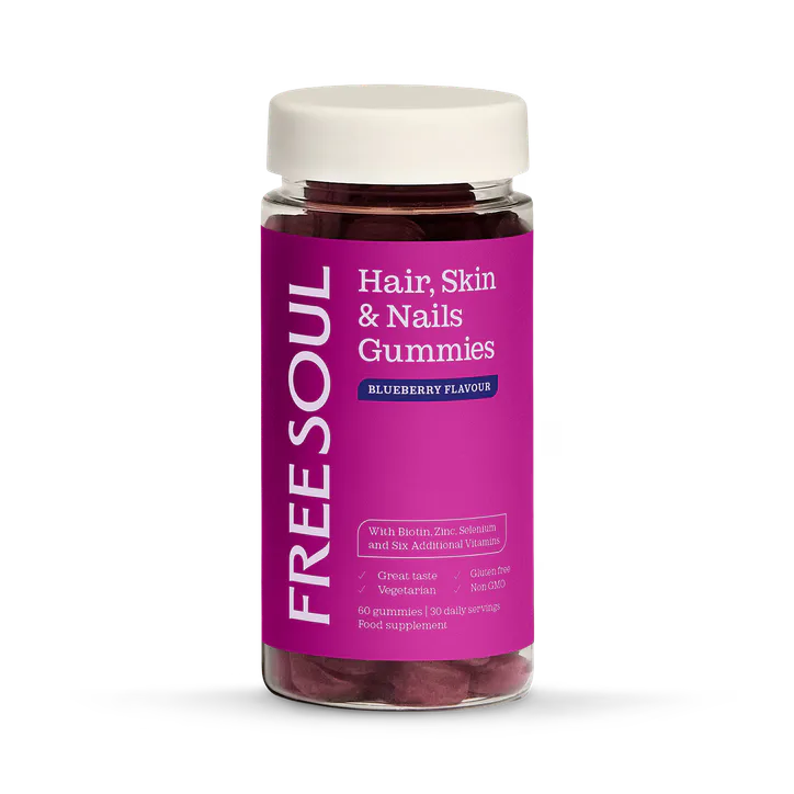 Free Soul Hair, Skin and Nails Gummies Blueberry 60 Gummies