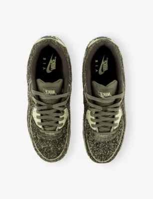 For Him Air Max 90 Suede Trainers - 8.5 in MED OLIVE CARGO KHAKI WH, additional product view 2