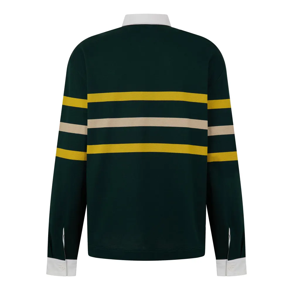 Lacoste Men's Striped Cotton Long-Sleeve Rugby Polo detail 2