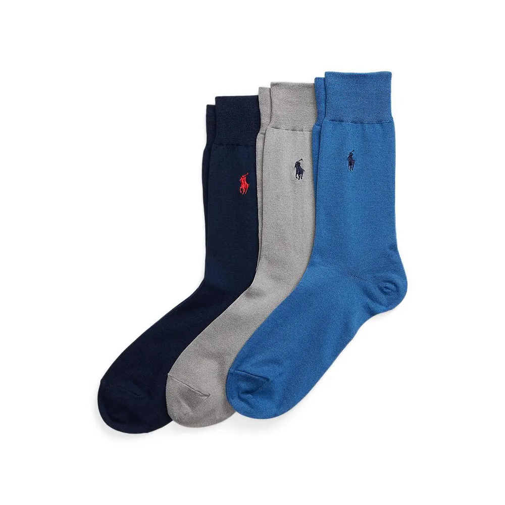 Polo Ralph Lauren Mens 3-Pack Cotton Crew Socks