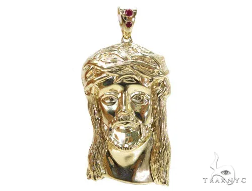 RINA - For Him FACTORY Solid 10K Gold Jesus Pendant 39852 in Rose Gold – Pendant