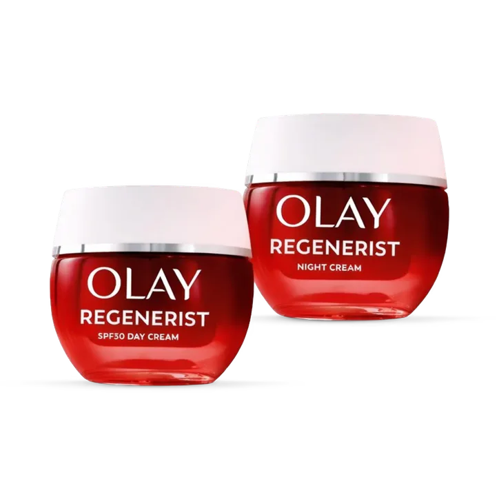 Olay Regenerist Skincare Gift Set: Regenerist SPF30 Day Cream 50ml & Night Cream 50ml
