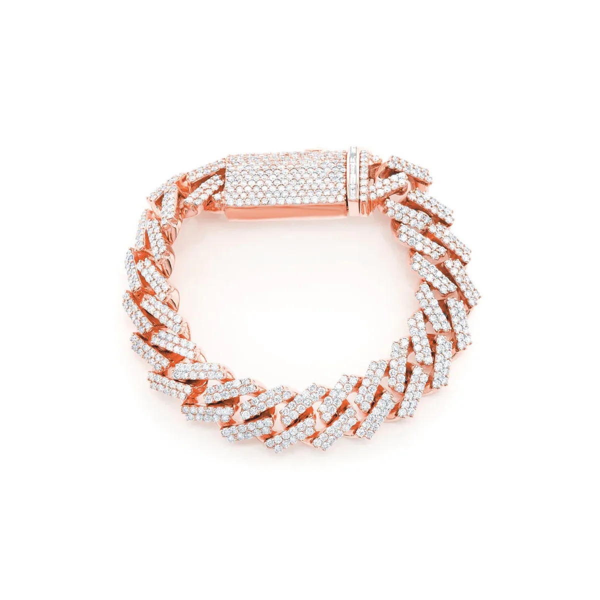 For Him Raised Cuban Diamond Bracelet